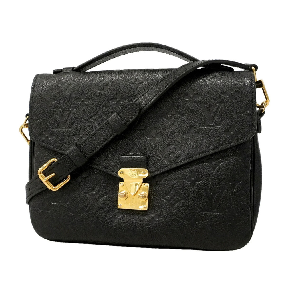 Louis Vuitton Monogram Empreinte Pochette Metis MM Handbag M41487 Noir 2-way ...